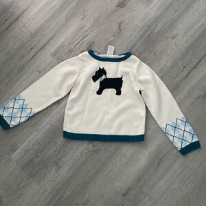 Girls Gymboree Scottish Terrier cotton long sleeve sweater size 6-7